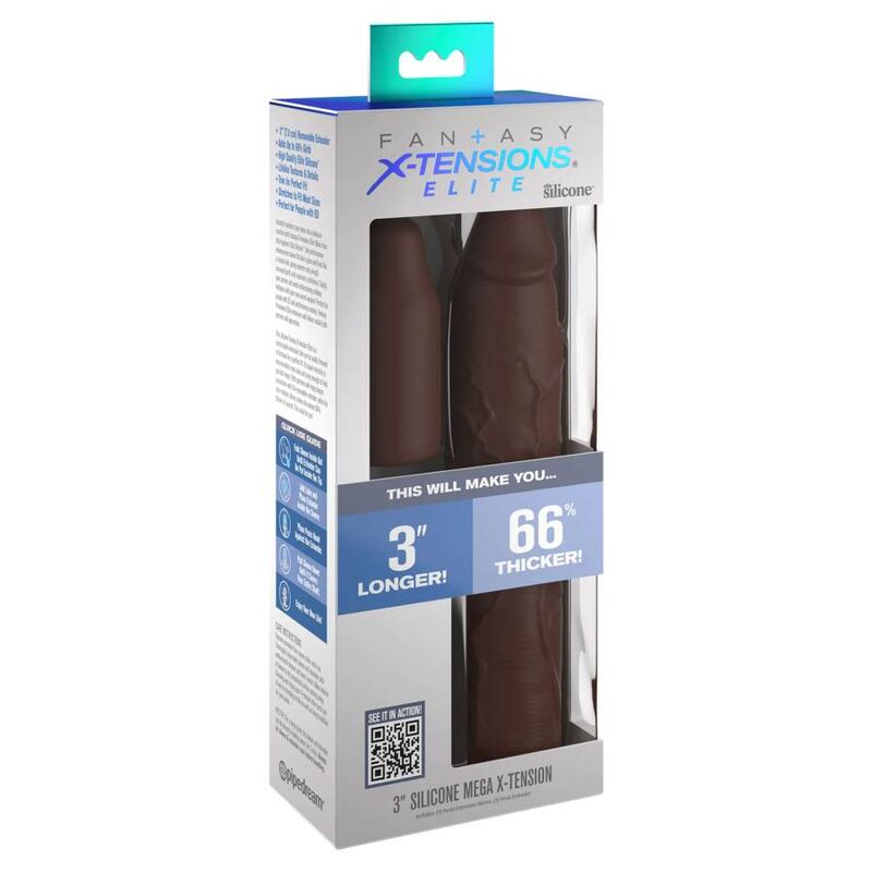 FANTASY X- TENSIONS - PIPEDREAMS SLEEVE 22,86 CM + PLUG 7,62 CM MARRON