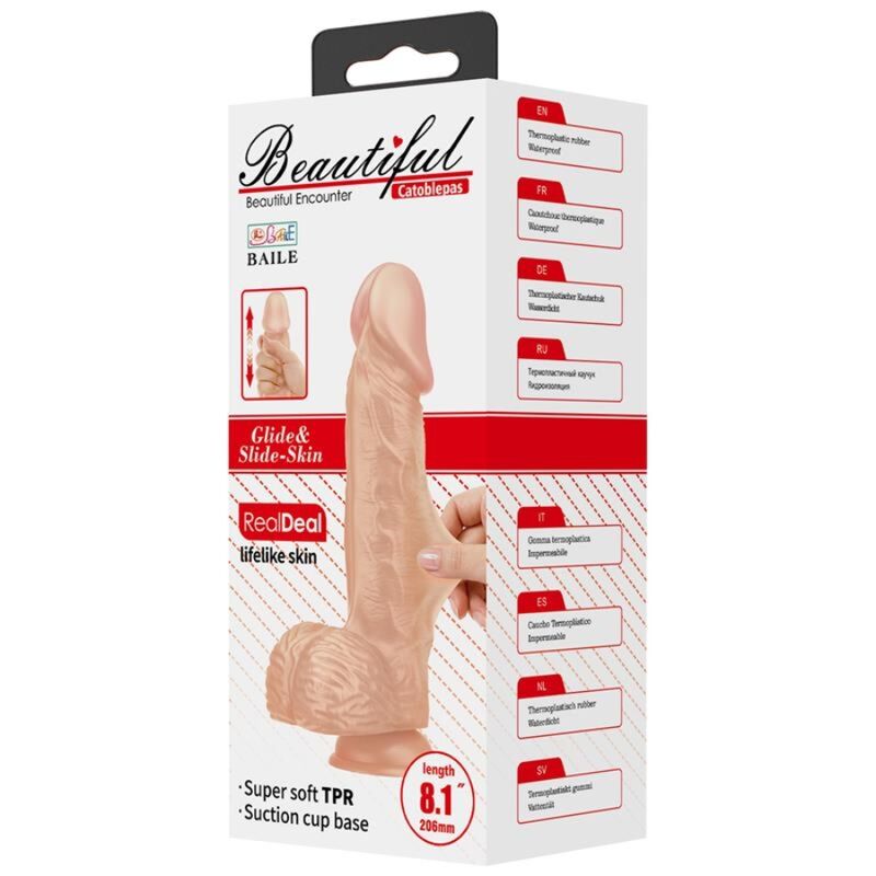 BAILE - BELLE RENCONTRE CATOBLEPAS GODEMICHET RÉALISTE FLEXIBLE 20.6 CM NATUREL