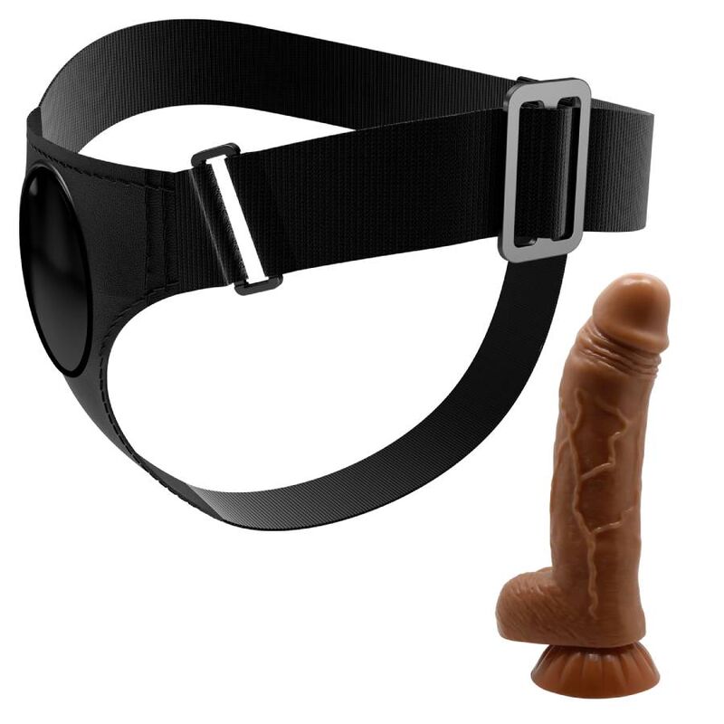 PRETTY LOVE - PANTALON À HARNAIS HARNAIS UNIVERSEL AVEC DILDO MICHAEL 20 CM NOIR