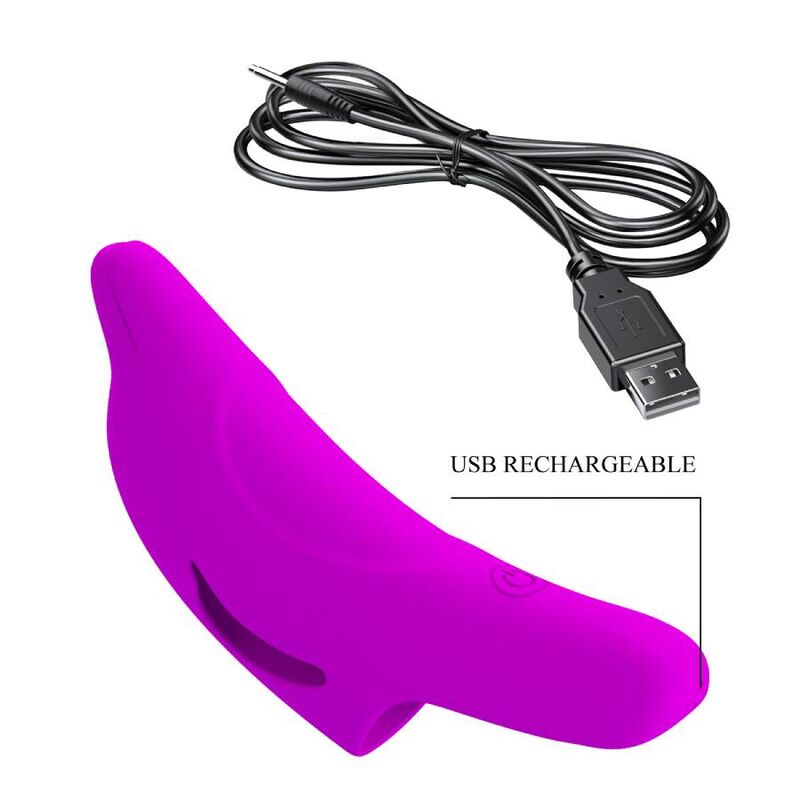 PRETTY LOVE - DELPHINI STIMULATEUR DE DOIGT VIOLET PUISSANT