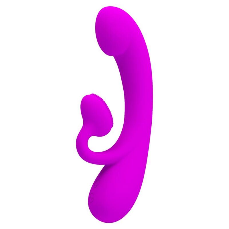 PRETTY LOVE - VIBROMASSEUR CLITORIDIEN ET SUCEUR EN SILICONE SINCERE VIOLET