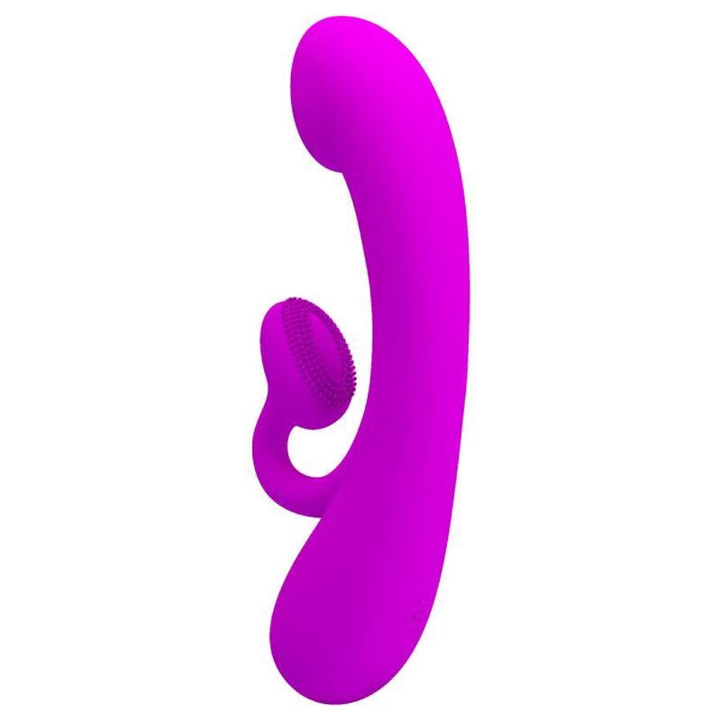 PRETTY LOVE - VIBROMASSEUR CLITORIDIEN ET SUCEUR EN SILICONE SINCERE VIOLET