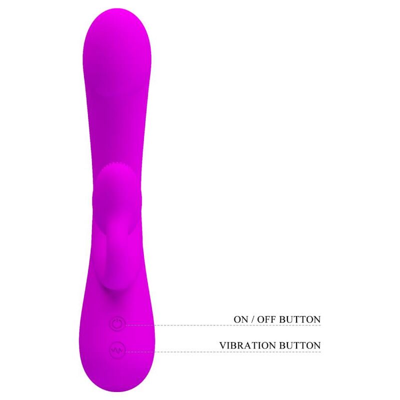 PRETTY LOVE - VIBROMASSEUR CLITORIDIEN ET SUCEUR EN SILICONE SINCERE VIOLET