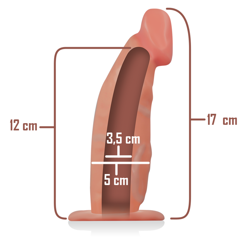 INTENSE - VAISSELLE CREUSE AVEC DILDO 18 X 3,5 CM