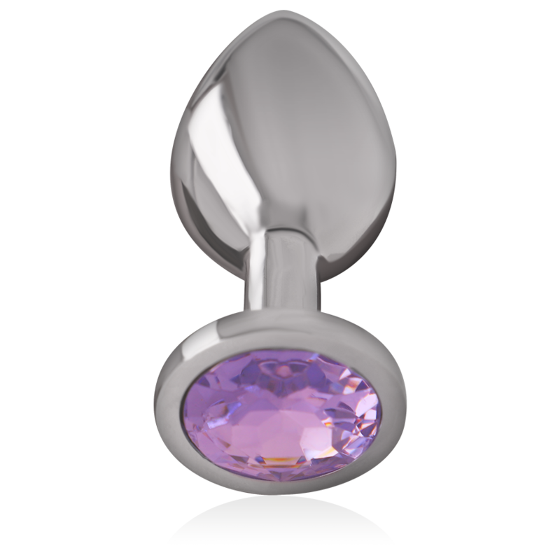 INTENSE - PLUG ANAL EN MÉTAL ALUMINIUM AVEC CRISTAL VIOLET, TAILLE M