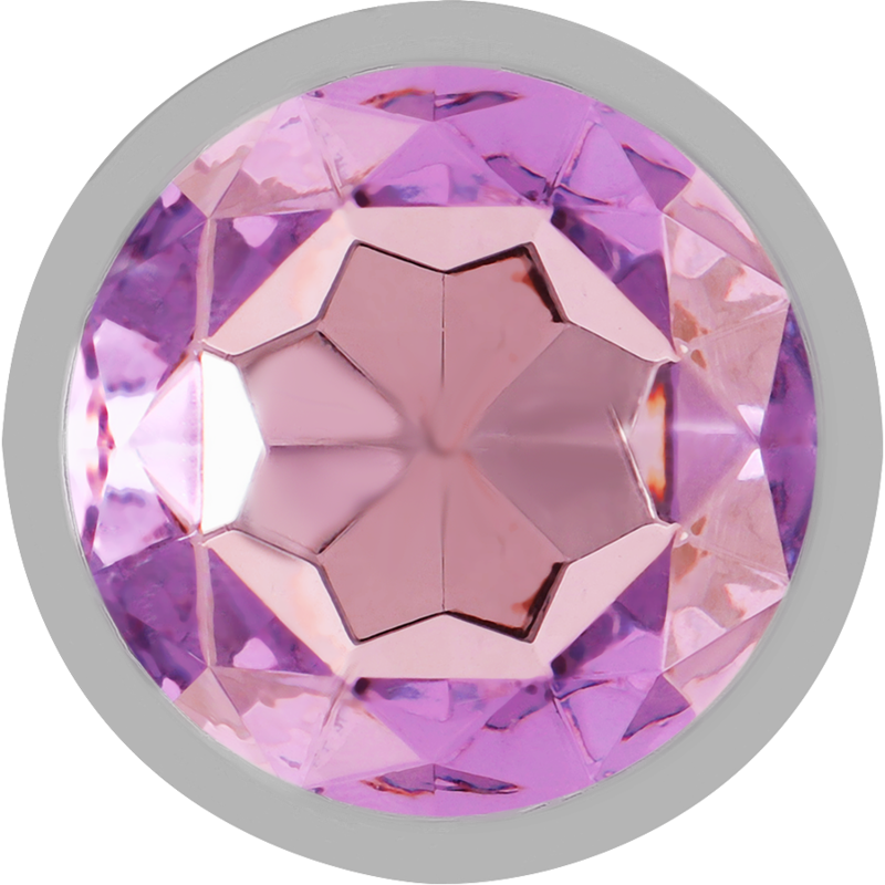 INTENSE - PLUG ANAL EN MÉTAL D'ALUMINIUM AVEC CRISTAL VIOLET, TAILLE L