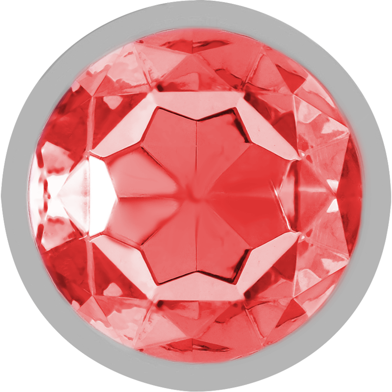 INTENSE - PLUG ANAL EN ALUMINIUM MÉTAL AVEC CRISTAL ROUGE, TAILLE S