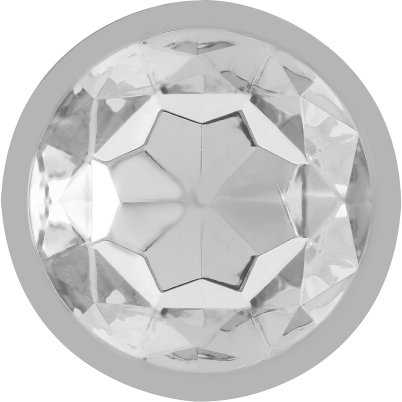 INTENSE - PLUG ANAL EN MÉTAL D'ALUMINIUM AVEC CRISTAL ARGENTÉ, TAILLE S