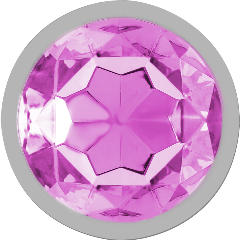 INTENSE - PLUG ANAL EN MÉTAL ALUMINIUM AVEC CRISTAL ROSE, TAILLE S