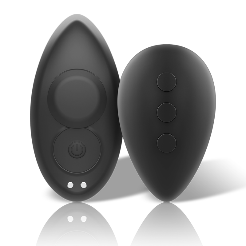 BLACK&SILVER - VIBROMASSEUR CULOTTE RECHARGEABLE SILICONE PRESTON NOIR