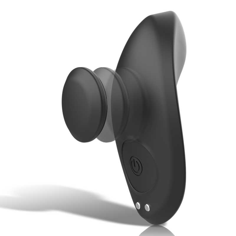 BLACK&SILVER - VIBROMASSEUR CULOTTE RECHARGEABLE SILICONE PRESTON NOIR