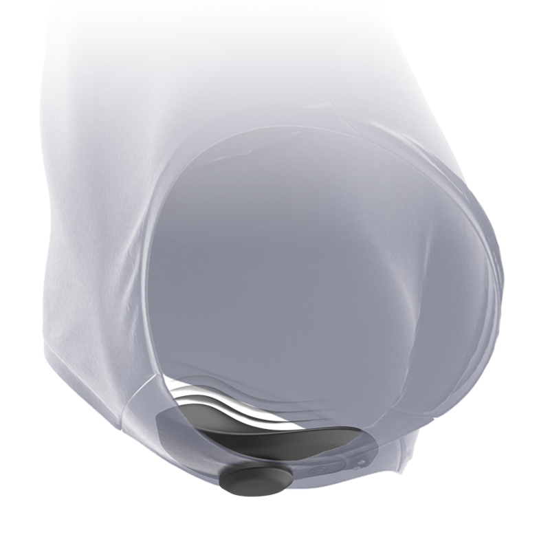 BLACK&SILVER - VIBROMASSEUR CULOTTE RECHARGEABLE SILICONE PRESTON NOIR