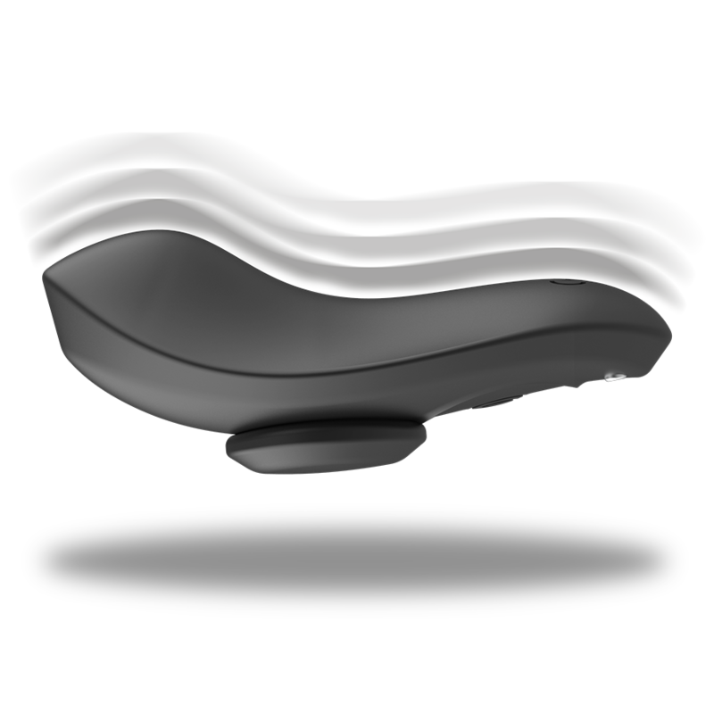 BLACK&SILVER - VIBROMASSEUR CULOTTE RECHARGEABLE SILICONE PRESTON NOIR