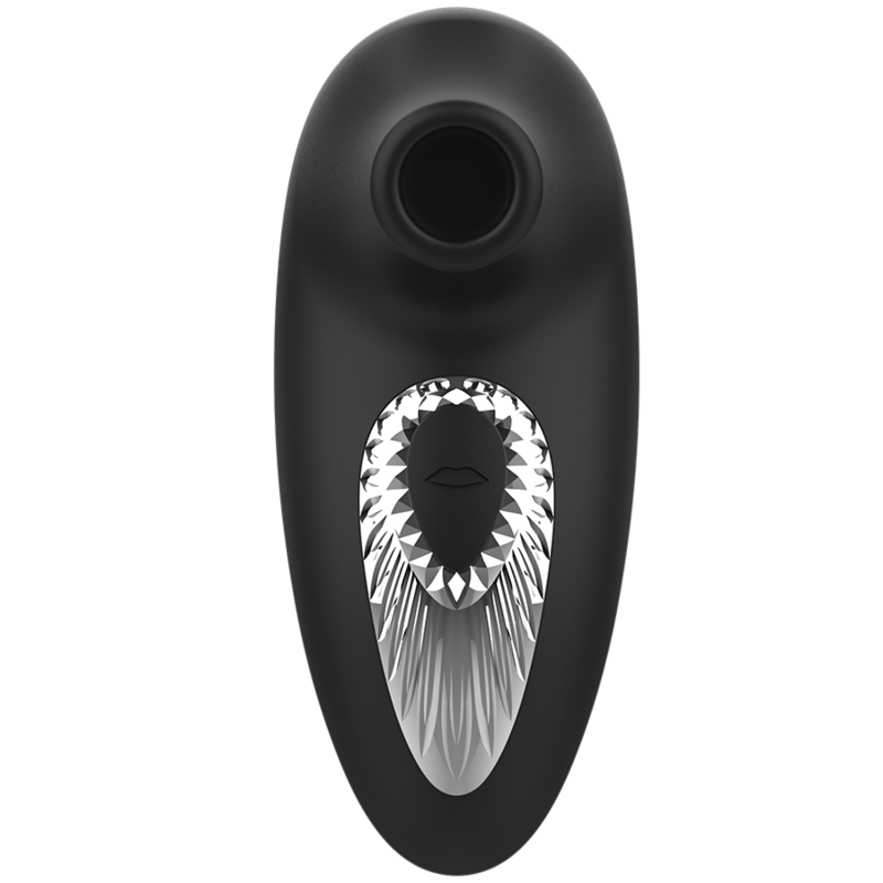 BLACK&SILVER - DRAKE DELUXE VIBREUR SUCEUR RECHARGEABLE EN SILICONE NOIR