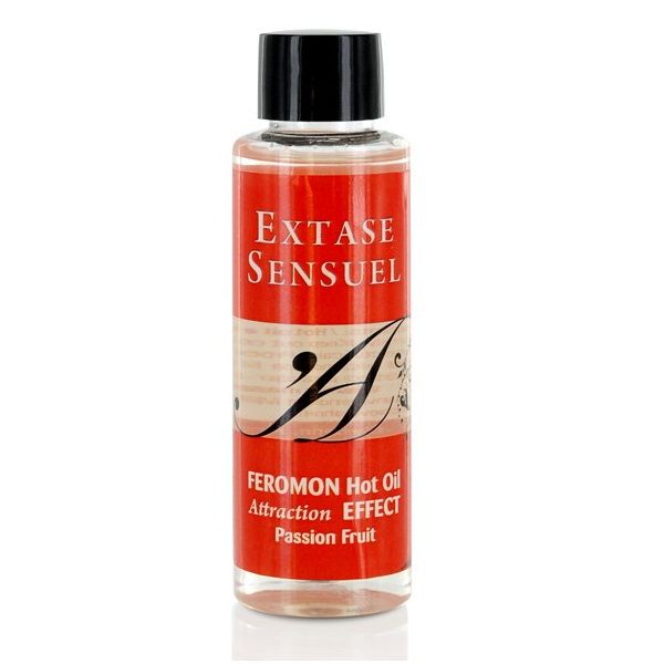EXTASE SENSUELLE - HUILE DE MASSAGE EFFET CHAUD ET PHÉROMONES FRUIT DE LA PASSION 100 ML