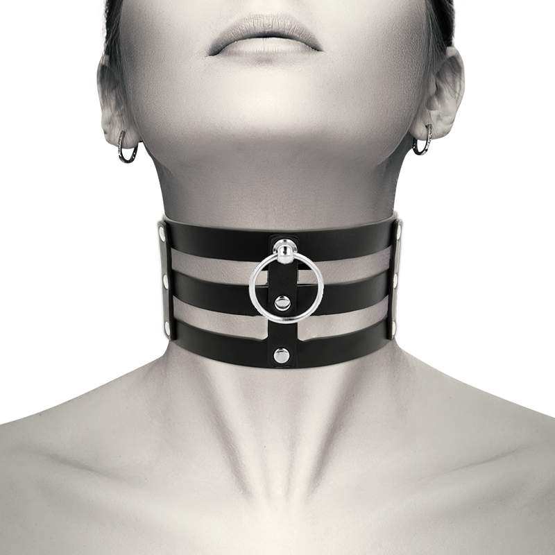 COQUETTE CHIC DESIRE - COLLIER EN CUIR VÉGÉTALIEN STYLE FÉTICHE