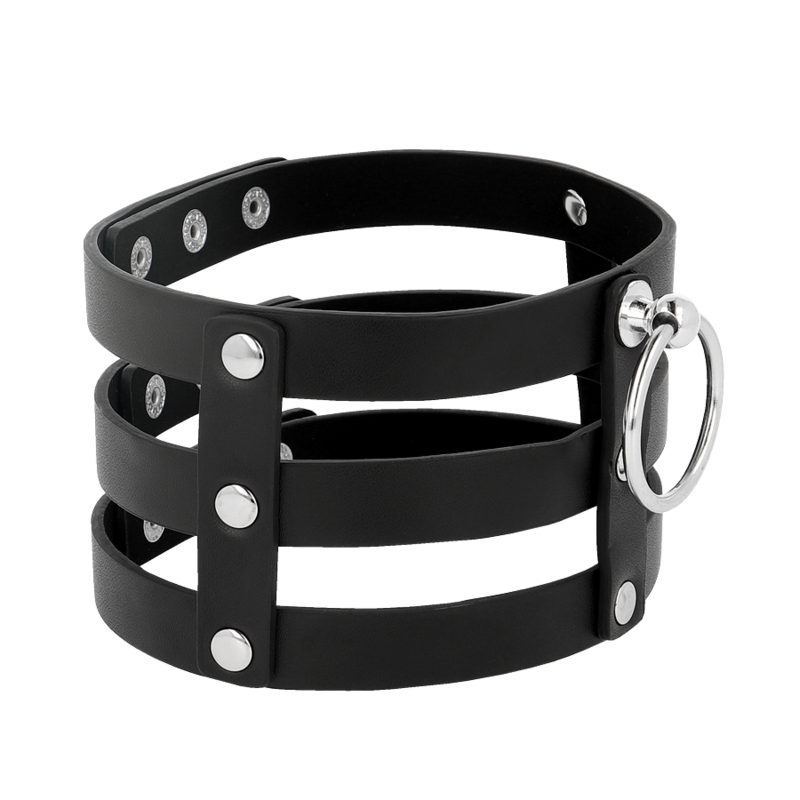 COQUETTE CHIC DESIRE - COLLIER EN CUIR VÉGÉTALIEN STYLE FÉTICHE