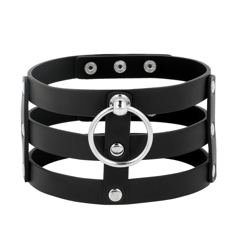 COQUETTE CHIC DESIRE - COLLIER EN CUIR VÉGÉTALIEN STYLE FÉTICHE