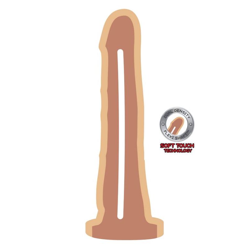 GET REAL - GODEMICHET DOUBLE DENSITÉ 19 CM HAUT