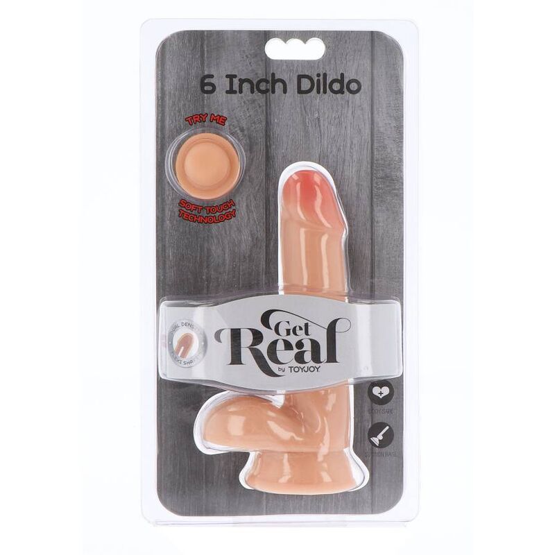 GET REAL - GODEMICHET DOUBLE DENSITÉ 17 CM PEAU DE COUILLE