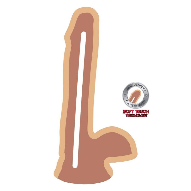 GET REAL - GODEMICHET DOUBLE DENSITÉ 17 CM PEAU DE COUILLE