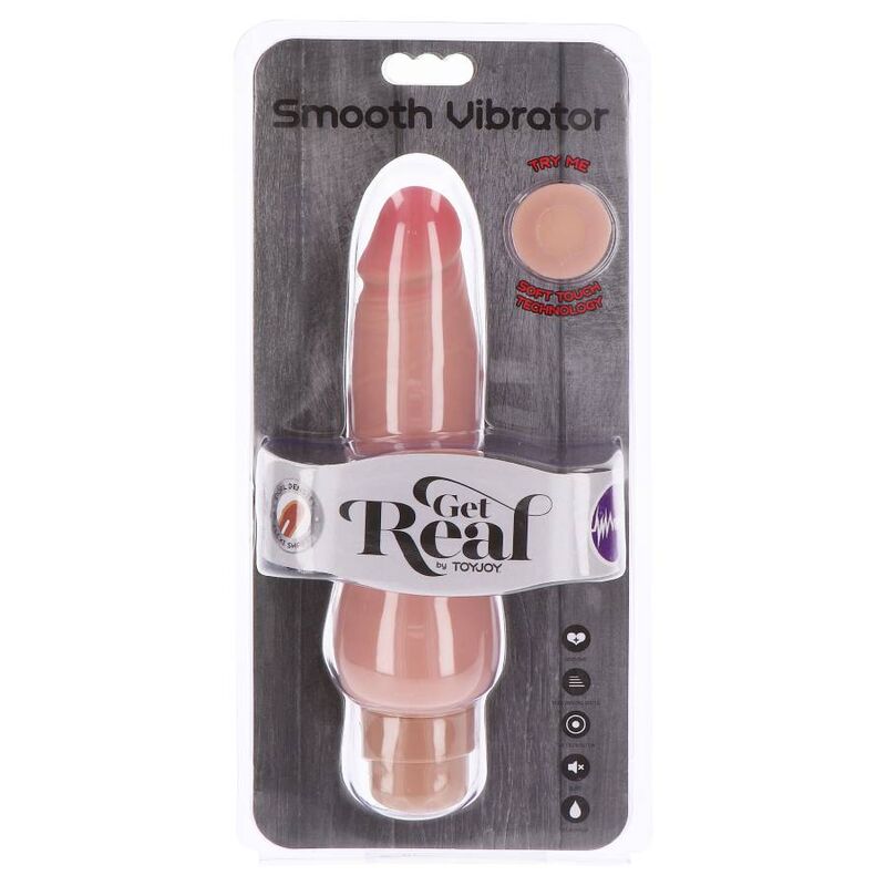 GET REAL - PEAU DE VIBRATEUR LISSE À DOUBLE DENSITÉ