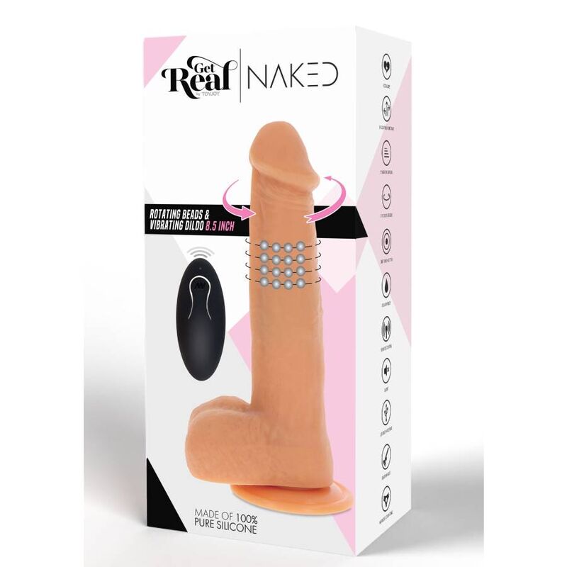 GET REAL - PERLES TOURNANTES QUI FONT VIBRER LA PEAU DE DILDO