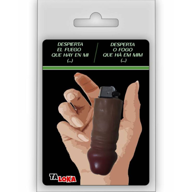 TALOKA - SUPERBE BRIQUET EN FORME DE PÉNIS COULEUR MULÂTRE, 100 % RECHARGEABLE