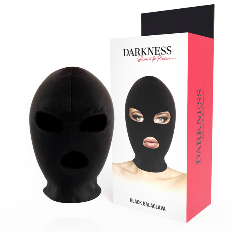 TÉNÈBRES - MASQUE BDSM DE SOUMISSION, BOUCHE ET YEUX NOIRS