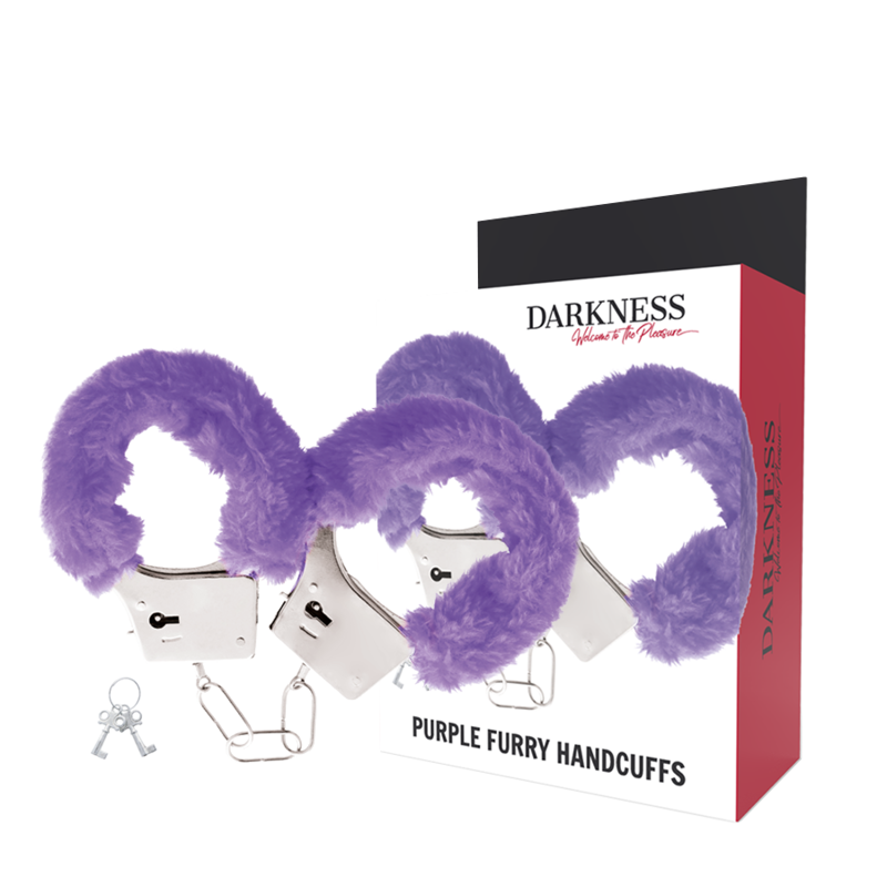 DARKNESS - MENOTTES EN MÉTAL DOUBLÉES DE VIOLET