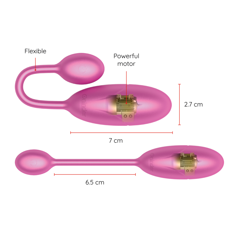 ONINDER - DENVER OEUF VIBRANT ROSE 7 X 2.7 CM - APPLICATION GRATUITE