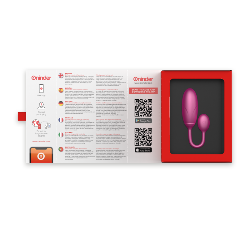 ONINDER - DENVER OEUF VIBRANT ROSE 7 X 2.7 CM - APPLICATION GRATUITE