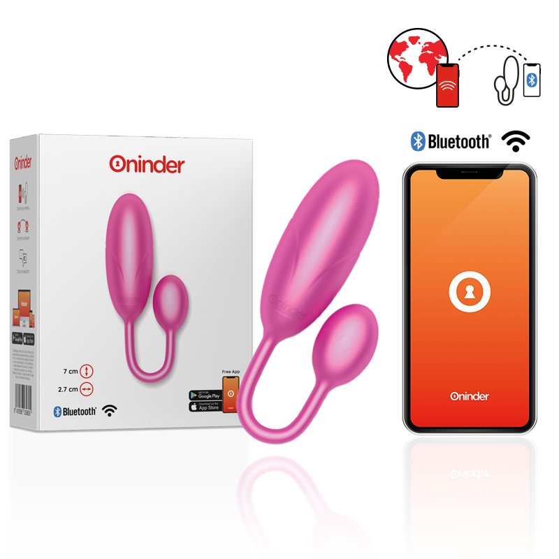 ONINDER - DENVER OEUF VIBRANT ROSE 7 X 2.7 CM - APPLICATION GRATUITE
