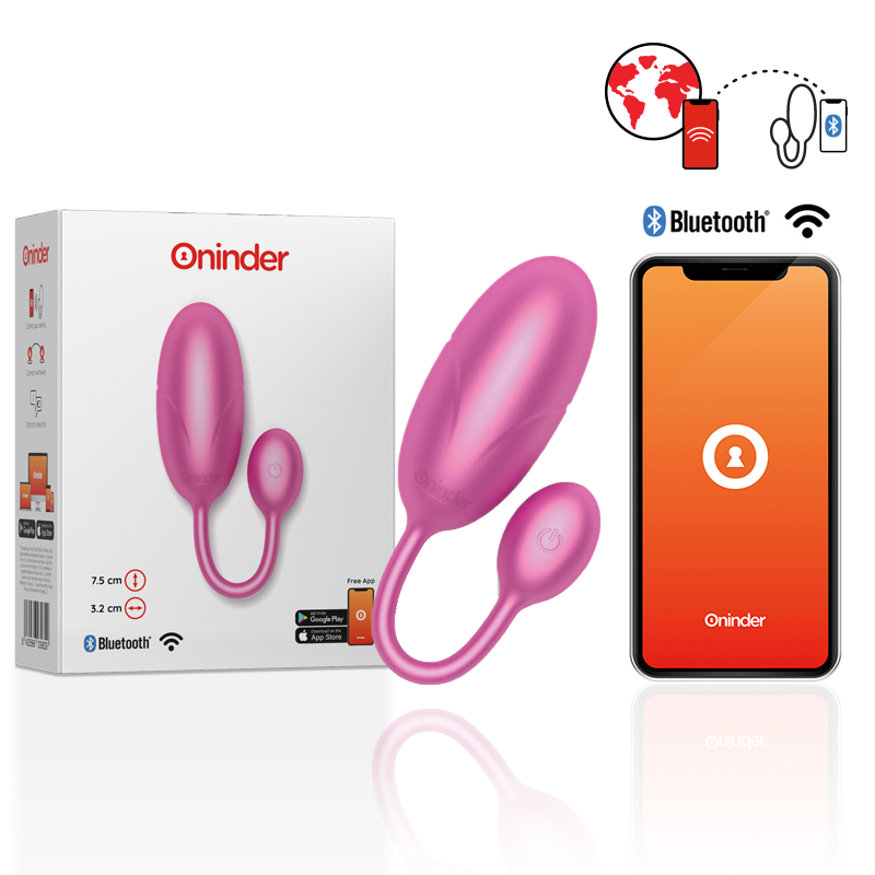 ONINDER - TOKYO OEUF VIBRANT ROSE 7,5 X 3,2 CM - APPLICATION GRATUITE