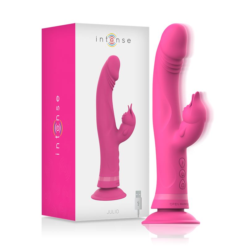 INTENSE - VIBREUR LAPIN JULIO SILICONE ROSE