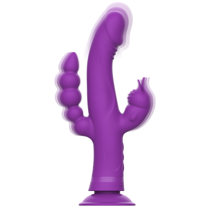 INTENSE - VIBRATEUR EN SILICONE CASANOVA RABBIT À TROIS MOTEURS VIOLET