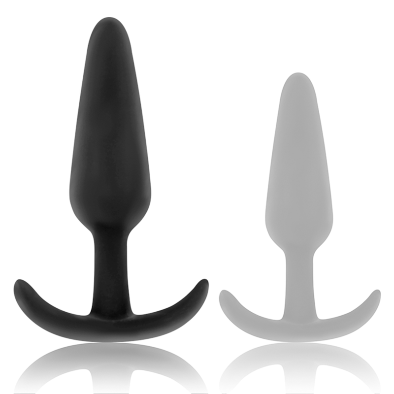 NOIR&ARGENT - PLUG ANAL KAEL EN SILICONE AVEC PRISE MOYENNE