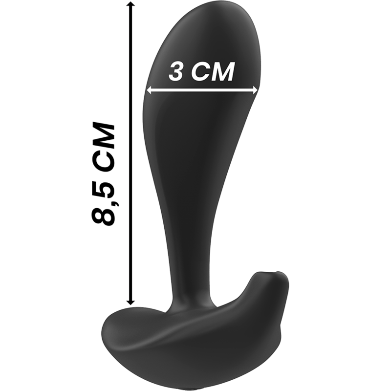 BLACK&SILVER - DWAYNE PLUG ANAL SILICONE TÉLÉCOMMANDE