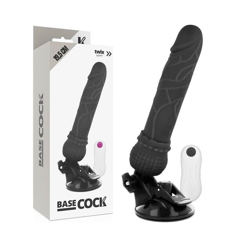BASECOCK - VIBREUR RÉALISTE TÉLÉCOMMANDÉ NATUREL 19.5 CM -O- 4 CM