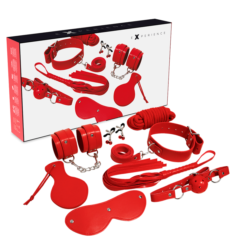 EXPÉRIENCE - KIT BDSM-FÉTICHE SÉRIE ROUGE
