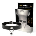 COQUETTE CHIC DESIRE - COLLIER RAS DU COU EN CUIR VÉGÉTALIEN ACCESSOIRE FEMME CLOCHETTE/ANNEAU