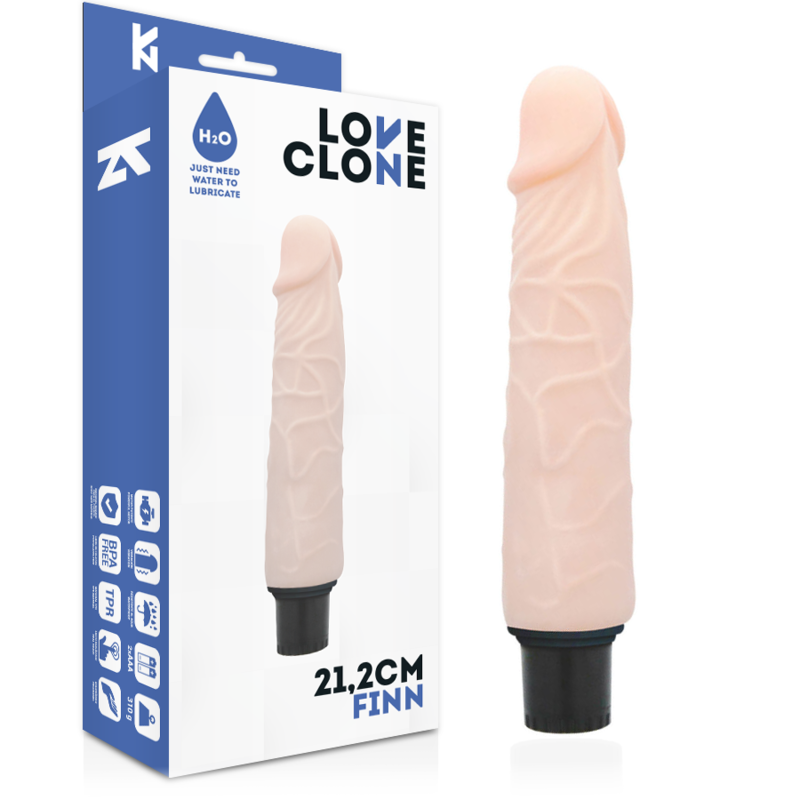 LOVECLONE - VIBREUR AUTO-LUBRIFIANT FINN 21,2 CM -O- 3,8 CM