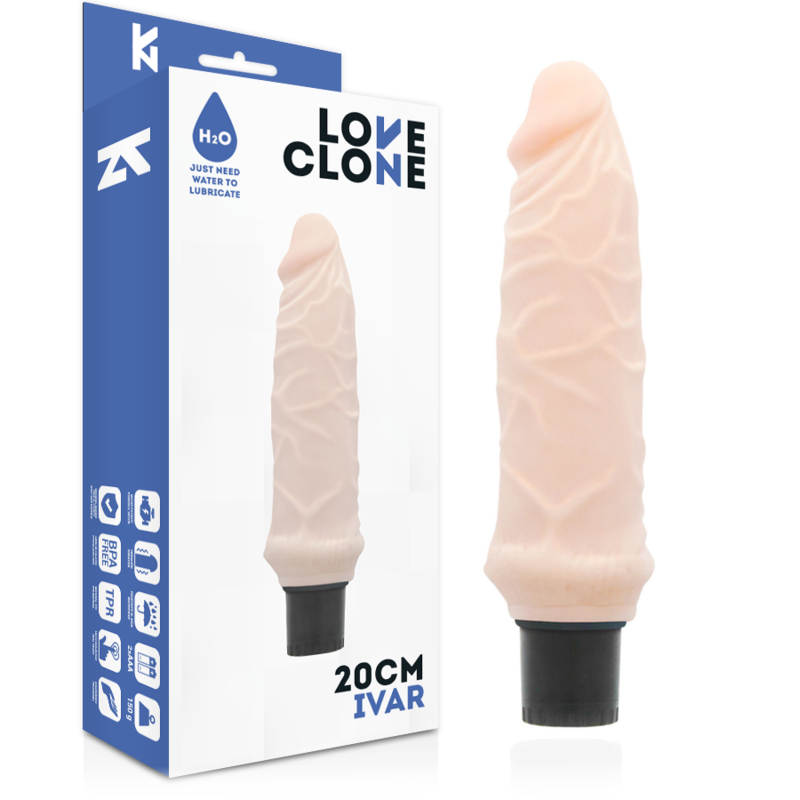LOVECLONE - VIBRATEUR AUTO-LUBRIFIANT IVAR 20 CM -Ø- 3.7 CM