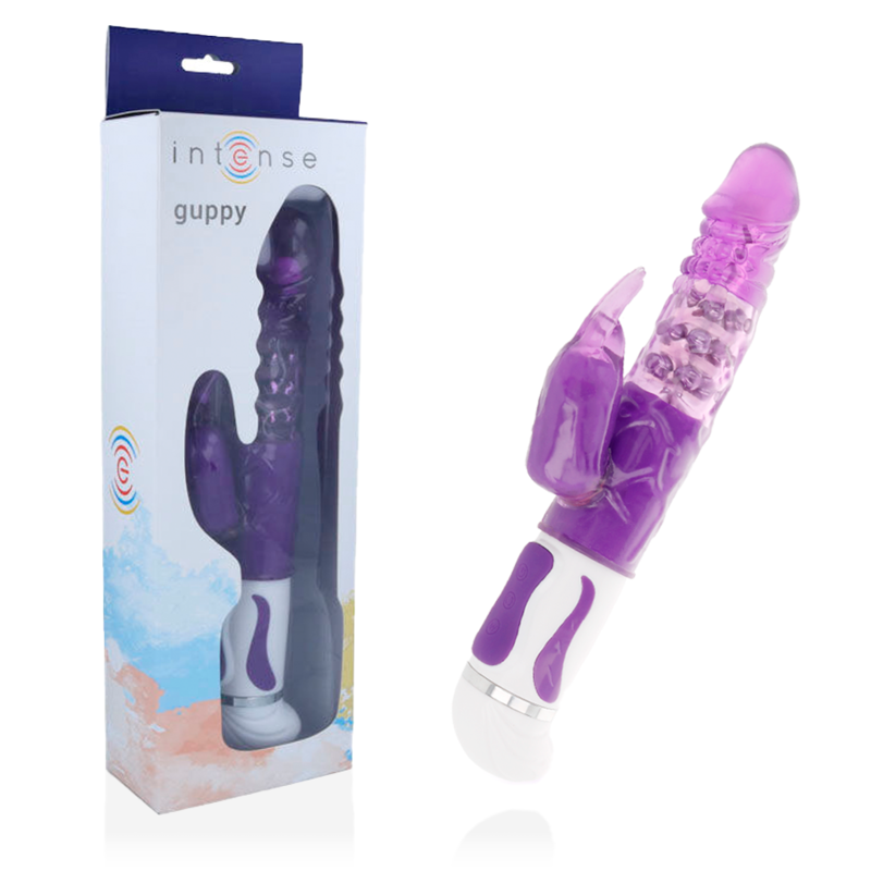 INTENSE - VIBRATEUR ROTATIF GUPPY-LILAS-ROUGE