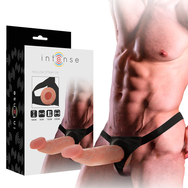 INTENSE - VAISSELLE CREUSE AVEC DILDO 18 X 3,5 CM