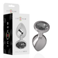 INTENSE - PLUG ANAL EN MÉTAL D'ALUMINIUM AVEC CRISTAL NOIR, TAILLE S