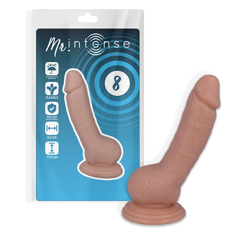 MR INTENSE - 8 PÉNIS RÉALISTES 17,6 CM -Ø- 3,5 CM