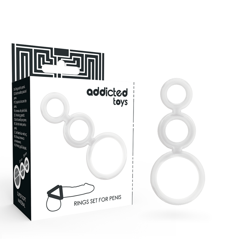 ADDICTED TOYS - ANNEAUX POUR PÉNIS TRANSPARENTS