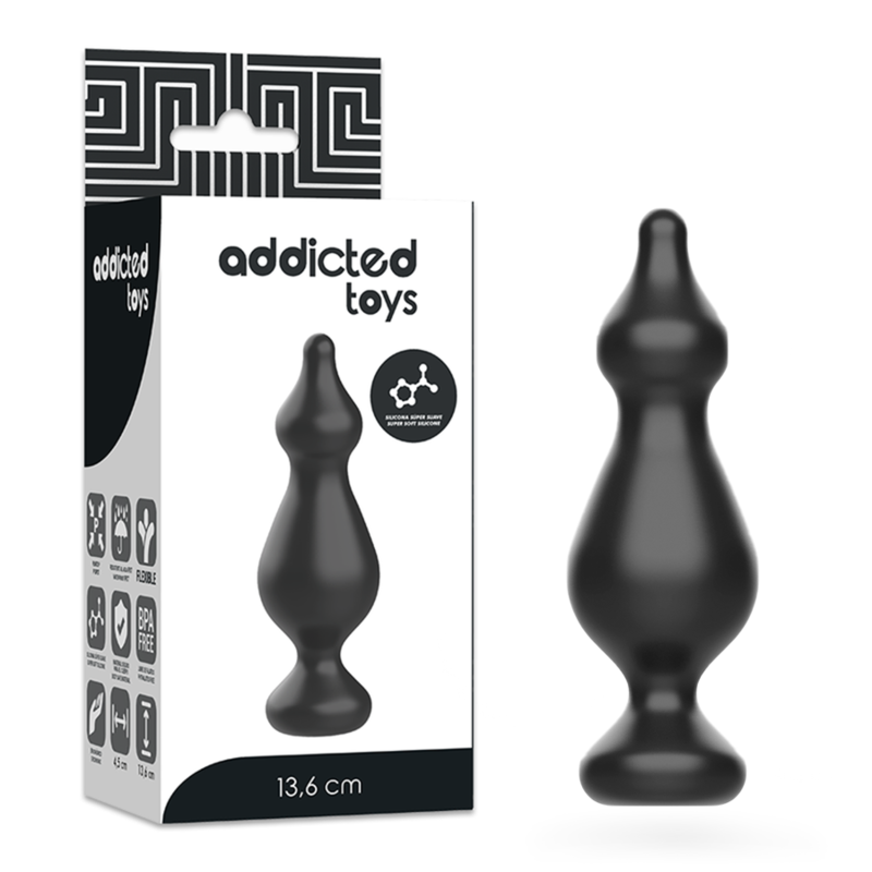 ADDICTED TOYS - PLUG ANAL SEXUEL 13.6 CM NOIR