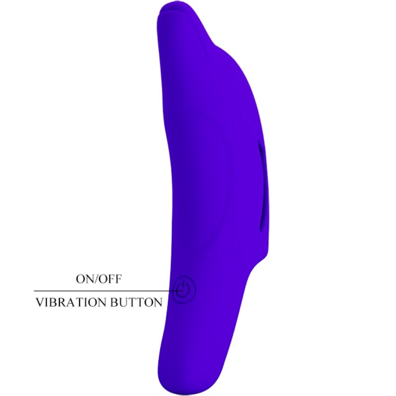 PRETTY LOVE - DELPHINI STIMULATEUR DE DOIGT PUISSANT BLEU FONCÉ